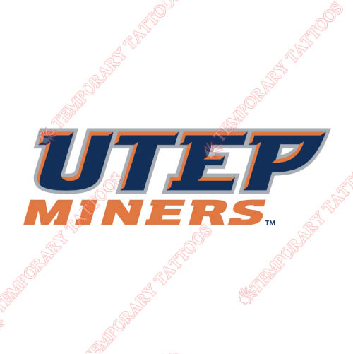 UTEP Miners Customize Temporary Tattoos Stickers NO.6768
